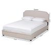 Baxton Studio Platform, Queen, Beige/Black view 3