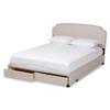 Baxton Studio Platform, Queen, Beige/Black view 4