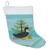 Caroline's Treasures BB9229CS Blue Swedish Duck Christmas Christmas Stocking, Teal Fireplace Hanging Stockings Christmas Season Party Decor Family Holiday Decorations view 1