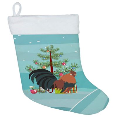 Caroline's Treasures BB9203CS Dutch Bantam Chicken Christmas Christmas Stocking, Teal Fireplace Hanging Stockings Christmas Season Party Decor Family Holiday Decorations