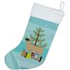 Caroline's Treasures BB9343CS Hampshire Down Sheep Christmas Christmas Stocking, Teal Fireplace Hanging Stockings Christmas Season Party Decor Family Holiday Decorations view 2