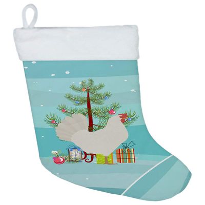 Caroline's Treasures BB9207CS Leghorn Chicken Christmas Christmas Stocking, Teal Fireplace Hanging Stockings Christmas Season Party Decor Family Holiday Decorations