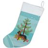 Caroline's Treasures CK3833CS Black German Shepherd Mastiff Mix Christmas Tree Christmas Stocking Fireplace Hanging Stockings Christmas Season Party Decor Family Holiday Decorations view 2