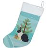 Caroline's Treasures BB9325CS Dutch Rabbit Christmas Christmas Stocking, Teal Fireplace Hanging Stockings Christmas Season Party Decor Family Holiday Decorations view 2