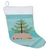 Caroline's Treasures BB9304CS Welsh Pig Christmas Christmas Stocking, Teal Fireplace Hanging Stockings Christmas Season Party Decor Family Holiday Decorations view 1