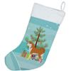 Caroline's Treasures BB2990CS Akita Merry Christmas Tree Christmas Stocking Fireplace Hanging Stockings Christmas Season Party Decor Family Holiday Decorations view 2