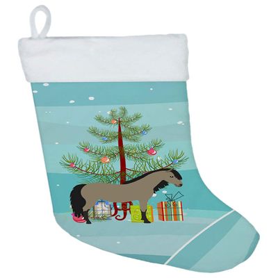 Caroline's Treasures BB9277CS Welsh Pony Horse Christmas Christmas Stocking, Teal Fireplace Hanging Stockings Christmas Season Party Decor Family Holiday Decorations