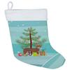 Caroline's Treasures CK3474CS Miniature Fox Terrier Christmas Tree Christmas Stocking Fireplace Hanging Stockings Christmas Season Party Decor Family Holiday Decorations view 1