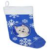 Caroline's Treasures CK3931CS Winter Snowflakes Westie Christmas Stocking Fireplace Hanging Stockings Christmas Season Party Decor Family Holiday Decorations view 1