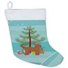 Caroline's Treasures CK3839CS Tan Goldendoodle Christmas Tree Christmas Stocking Fireplace Hanging Stockings Christmas Season Party Decor Family Holiday Decorations view 1