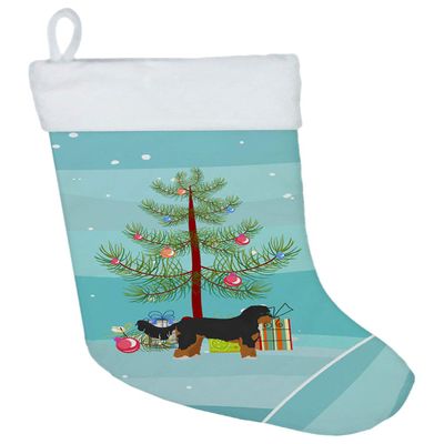 Caroline's Treasures CK3811CS Black and Tan Cavapoo Christmas Tree Christmas Stocking Fireplace Hanging Stockings Christmas Season Party Decor Family Holiday Decorations