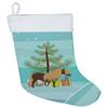 Caroline's Treasures BB9281CS Shetland Pony Horse Christmas Christmas Stocking, Teal Fireplace Hanging Stockings Christmas Season Party Decor Family Holiday Decorations view 1