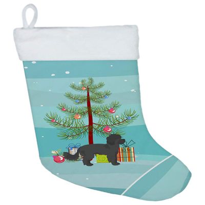 Caroline's Treasures CK3855CS Black Maltipoo Christmas Tree Christmas Stocking Fireplace Hanging Stockings Christmas Season Party Decor Family Holiday Decorations