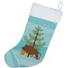 Caroline's Treasures BB9303CS Wild Boar Pig Christmas Christmas Stocking, Teal Fireplace Hanging Stockings Christmas Season Party Decor Family Holiday Decorations view 2