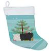 Caroline's Treasures BB9254CS Welsh Black-Necked Goat Christmas Christmas Stocking, Teal Fireplace Hanging Stockings Christmas Season Party Decor Family Holiday Decorations view 1