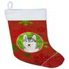 Caroline's Treasures CK4007CS Christmas Snowflakes Siberian Husky Christmas Stocking Fireplace Hanging Stockings Christmas Season Party Decor Family Holiday Decorations view 1