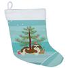Caroline's Treasures CK3563CS Shih Tzu Christmas Tree Christmas Stocking Fireplace Hanging Stockings Christmas Season Party Decor Family Holiday Decorations view 1