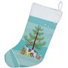 Caroline's Treasures CK3543CS Greyhound Christmas Tree Christmas Stocking Fireplace Hanging Stockings Christmas Season Party Decor Family Holiday Decorations view 2