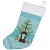 Caroline's Treasures CK3497CS Black and White Cyprus Poodle Christmas Tree Christmas Stocking Fireplace Hanging Stockings Christmas Season Party Decor Family Holiday Decorations view 2