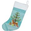 Caroline's Treasures CK3512CS Akita Christmas Tree Christmas Stocking Fireplace Hanging Stockings Christmas Season Party Decor Family Holiday Decorations view 2
