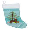 Caroline's Treasures CK3809CS Bullboxer Christmas Tree Christmas Stocking Fireplace Hanging Stockings Christmas Season Party Decor Family Holiday Decorations view 1