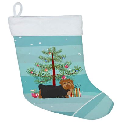 Caroline's Treasures CK3490CS Yorkshire Terrier Christmas Tree Christmas Stocking Fireplace Hanging Stockings Christmas Season Party Decor Family Holiday Decorations