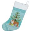 Caroline's Treasures BB2980CS English Bulldog Merry Christmas Tree Christmas Stocking Fireplace Hanging Stockings Christmas Season Party Decor Family Holiday Decorations view 2