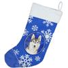 Caroline's Treasures CK3899CS Siberian Husky Winter Snowflakes Christmas Stocking Fireplace Hanging Stockings Christmas Season Party Decor Family Holiday Decorations view 3