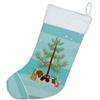 Caroline's Treasures CK3518CS Basset Hound Christmas Tree Christmas Stocking Fireplace Hanging Stockings Christmas Season Party Decor Family Holiday Decorations view 2