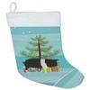 Caroline's Treasures BB9306CS Hampshire Pig Christmas Christmas Stocking, Teal Fireplace Hanging Stockings Christmas Season Party Decor Family Holiday Decorations view 1