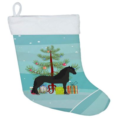 Caroline's Treasures BB9282CS Friesian Horse Christmas Christmas Stocking, Teal Fireplace Hanging Stockings Christmas Season Party Decor Family Holiday Decorations