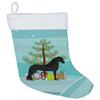 Caroline's Treasures BB9282CS Friesian Horse Christmas Christmas Stocking, Teal Fireplace Hanging Stockings Christmas Season Party Decor Family Holiday Decorations view 1