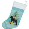 Caroline's Treasures BB9282CS Friesian Horse Christmas Christmas Stocking, Teal Fireplace Hanging Stockings Christmas Season Party Decor Family Holiday Decorations view 2