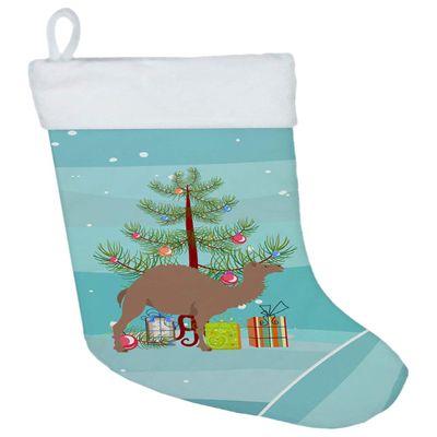 Caroline's Treasures BB9186CS F1 Hybrid Camel Christmas Christmas Stocking, Teal Fireplace Hanging Stockings Christmas Season Party Decor Family Holiday Decorations