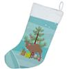 Caroline's Treasures BB9186CS F1 Hybrid Camel Christmas Christmas Stocking, Teal Fireplace Hanging Stockings Christmas Season Party Decor Family Holiday Decorations view 3