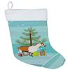 Caroline's Treasures BB9247CS Alpine Goat Christmas Christmas Stocking, Teal Fireplace Hanging Stockings Christmas Season Party Decor Family Holiday Decorations view 1