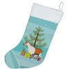 Caroline's Treasures BB9247CS Alpine Goat Christmas Christmas Stocking, Teal Fireplace Hanging Stockings Christmas Season Party Decor Family Holiday Decorations view 3