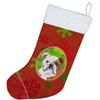 Caroline's Treasures CK3988CS Christmas Snowflakes English Bulldog Christmas Stocking Fireplace Hanging Stockings Christmas Season Party Decor Family Holiday Decorations view 2