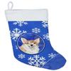 Caroline's Treasures CK3951CS Winter Snowflakes Corgi Christmas Stocking Fireplace Hanging Stockings Christmas Season Party Decor Family Holiday Decorations view 1