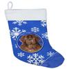 Caroline's Treasures CK3907CS Newfoundland Winter Snowflakes Christmas Stocking Fireplace Hanging Stockings Christmas Season Party Decor Family Holiday Decorations view 1