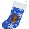 Caroline's Treasures CK3907CS Newfoundland Winter Snowflakes Christmas Stocking Fireplace Hanging Stockings Christmas Season Party Decor Family Holiday Decorations view 2