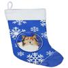 Caroline's Treasures CK3902CS Sheltie Winter Snowflakes Christmas Stocking Fireplace Hanging Stockings Christmas Season Party Decor Family Holiday Decorations view 1