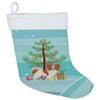 Caroline's Treasures CK3476CS Papillon Christmas Tree Christmas Stocking Fireplace Hanging Stockings Christmas Season Party Decor Family Holiday Decorations view 1