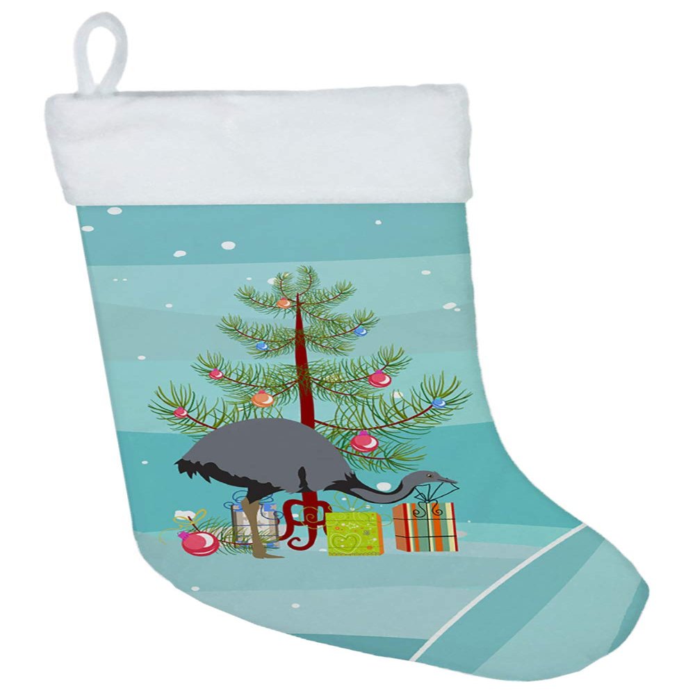 Caroline's Treasures BB9290CS Rhea Christmas Christmas Stocking, Teal Fireplace Hanging Stockings Christmas Season Party Decor Family Holiday Decorations