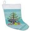 Caroline's Treasures BB9290CS Rhea Christmas Christmas Stocking, Teal Fireplace Hanging Stockings Christmas Season Party Decor Family Holiday Decorations view 1