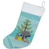 Caroline's Treasures BB9290CS Rhea Christmas Christmas Stocking, Teal Fireplace Hanging Stockings Christmas Season Party Decor Family Holiday Decorations view 2