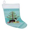 Caroline's Treasures CK3525CS Boston Terrier Christmas Tree Christmas Stocking Fireplace Hanging Stockings Christmas Season Party Decor Family Holiday Decorations view 1