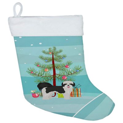 Caroline's Treasures CK3885CS Zuchon #2 Christmas Tree Christmas Stocking Fireplace Hanging Stockings Christmas Season Party Decor Family Holiday Decorations