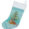 Caroline's Treasures CK3876CS Shorkie #2 Christmas Tree Christmas Stocking Fireplace Hanging Stockings Christmas Season Party Decor Family Holiday Decorations view 2