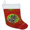Caroline's Treasures CK4031CS Christmas Snowflakes Bouvier des Flandres Christmas Stocking Fireplace Hanging Stockings Christmas Season Party Decor Family Holiday Decorations view 1